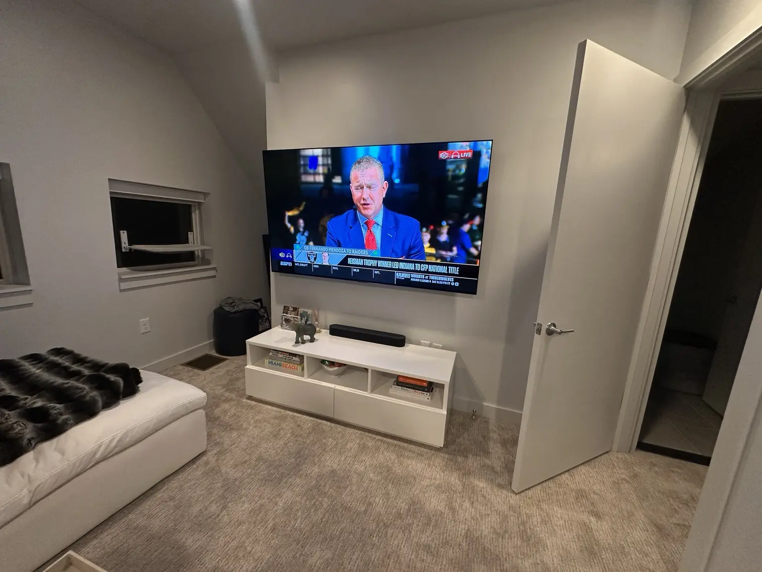 Completed television and soundbar integration